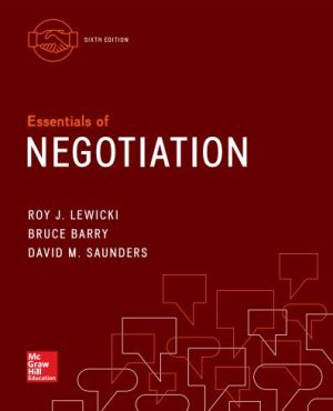 978-0077862466 Essentials of Negotiation 6e