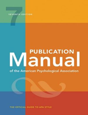 9781433832161 Publication Manual 7th Edition PDF