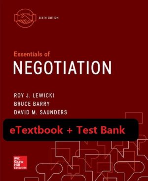Essentials of Negotiation 6th Edition eTextbook + Test Bank