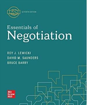 Essentials of Negotiation 7th Edition PDF