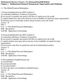 Solution Manual for Multinational Business Finance 15th Edition