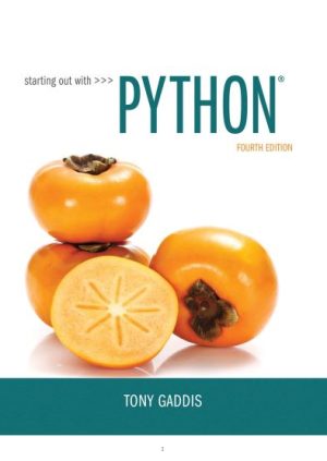 Starting Out with Python 4th Edition PDF