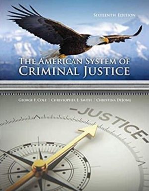 The American System of Criminal Justice 16th Edition PDF