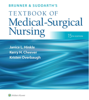 Brunner & Suddarth's Textbook of Medical-Surgical Nursing 15th, North American Edition PDF ISBN-13 ‏ : ‎ 978-1975161033