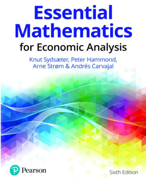 Essential Mathematics for Economic Analysis 6th Edition PDF ISBN-13 ‏ : ‎ 978-1292359281