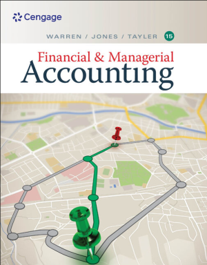 Financial and Managerial Accounting 15th Edition ISBN-13 ‏ : ‎ 978-1337902663 eBook pdf