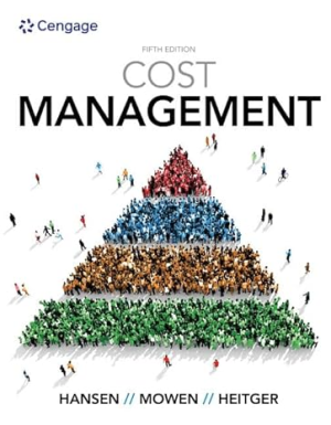 Cost Management 5th Edition 9780357141090 pdf