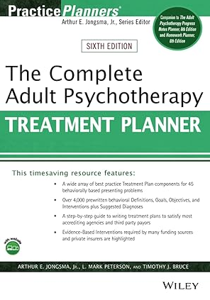 The Complete Adult Psychotherapy Treatment Planner 6th Edition eBook pdf